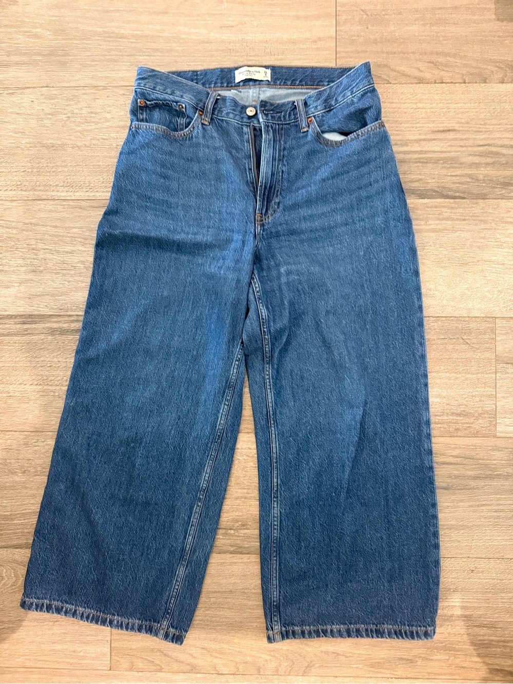 Abercrombie & Fitch Wide Leg Blue Denim Jeans